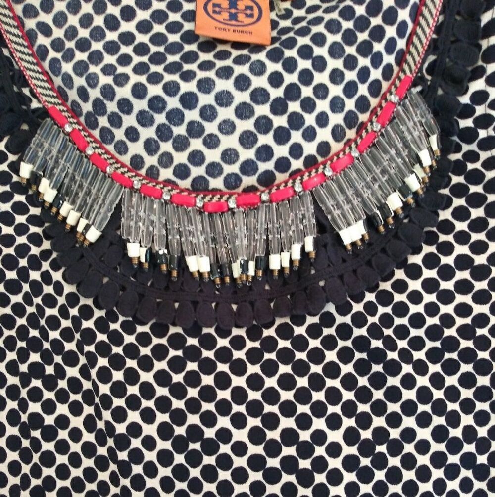 Tory Burch Sleeveless Polka Dot Dress - Picture 3 of 7